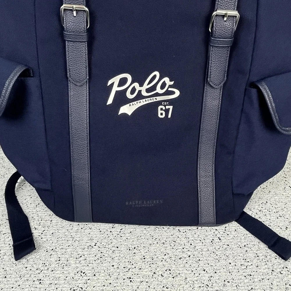 Polo Ralph Lauren Fragrances Backpack Navy Blue Canvas Weekender Bag